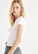 Bayan Beyaz Bağlamalı Tişört