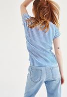 Bayan Çok Renkli Çizgili Tişört