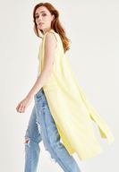 Bayan Sarı Uzun Yelek