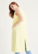 Bayan Sarı Uzun Yelek