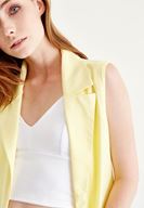 Bayan Sarı Uzun Yelek