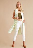 Bayan Yeşil Uzun Yelek