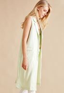 Bayan Yeşil Uzun Yelek