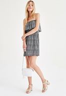 Bayan Siyah Straplez Elbise