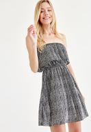 Bayan Siyah Straplez Elbise