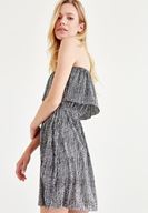 Bayan Siyah Straplez Elbise