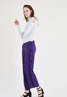 Bayan Beyaz Omuz Detaylı Triko Kazak