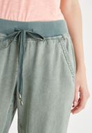 Bayan Yeşil Beli Lastikli Jogger Pantolon