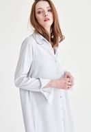 Bayan Gri Uzun Dökümlü Gömlek
