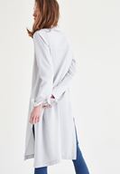 Bayan Gri Uzun Dökümlü Gömlek