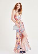 Bayan Çok Renkli Desenli Kısa Tulum