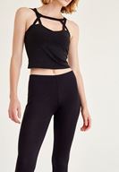 Bayan Siyah Viskon Tayt