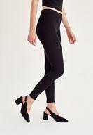 Bayan Siyah Viskon Tayt