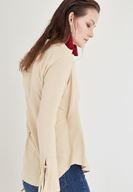 Bayan Kahverengi Kruvaze Bluz