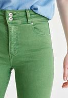 Bayan Yeşil Yüksek Bel Skinny Pantolon