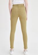 Bayan Yeşil Yüksek Bel Skinny Pantolon