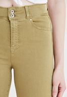Bayan Yeşil Yüksek Bel Skinny Pantolon