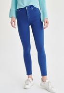 Bayan Mavi Yüksek Bel Skinny Pantolon