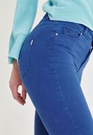 Bayan Mavi Yüksek Bel Skinny Pantolon