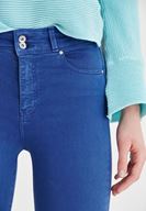 Bayan Mavi Yüksek Bel Skinny Pantolon