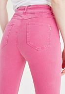 Bayan Pembe Yüksek Bel Skinny Pantolon
