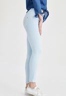 Bayan Mavi Yüksek Bel Skinny Pantolon
