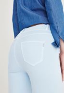 Bayan Mavi Yüksek Bel Skinny Pantolon