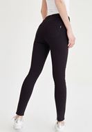 Bayan Siyah Yüksek Bel Skinny Pantolon