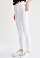 Bayan Beyaz Yüksek Bel Skinny Pantolon