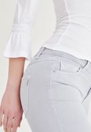 Bayan Gri Düşük Bel Dar Paça Pantolon