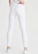 Bayan Beyaz Düşük Bel Dar Paça Pantolon