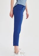 Bayan Mavi Boru Paça Pantolon
