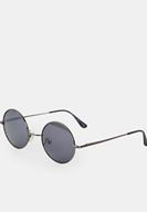 Bayan Siyah Yuvarlak Çerçeve Detaylı Güneş Gözlüğü