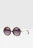 Bayan Çok Renkli Yuvarlak Kalın Çerçeveli Güneş Gözlüğü