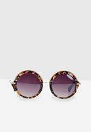 Bayan Çok Renkli Yuvarlak Kalın Çerçeveli Güneş Gözlüğü