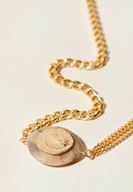 Bayan Çok Renkli Zincir Taş Detaylı Kolye