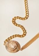 Bayan Çok Renkli Zincir Taş Detaylı Kolye