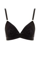 Bayan Siyah Sırt Detaylı Üçgen Büstiyer