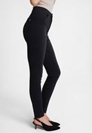 Bayan Siyah Paça Detaylı Ultra Yüksel Bel Denim Pantolon