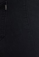 Bayan Siyah Paça Detaylı Ultra Yüksel Bel Denim Pantolon