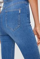 Bayan Mavi Paça Detaylı Ultra Yüksel Bel Denim Pantolon