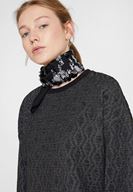 Bayan Çok Renkli Sim Detaylı Sweatshirt