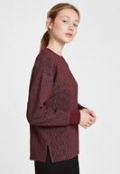 Bayan Çok Renkli Sim Detaylı Sweatshirt