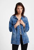 Bayan Mavi Boyfriend Kot Ceket