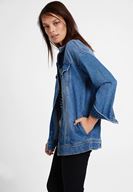 Bayan Mavi Boyfriend Kot Ceket