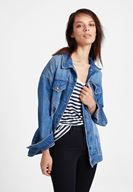 Bayan Mavi Boyfriend Kot Ceket