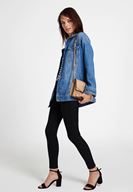 Bayan Mavi Boyfriend Kot Ceket