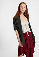 Bayan Yeşil Oversize Hırka