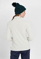 Bayan Krem Yumuşak Dokulu Boğazlı Triko