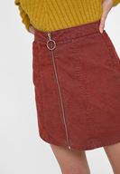 Bayan Kiremit Önü Fermuar Detaylı Etek
